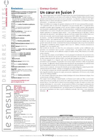 Centrale-Supélec : un coeur en fusion ? , par Sidoine Corbin-Occelli/N° 654 AVRIL 2017