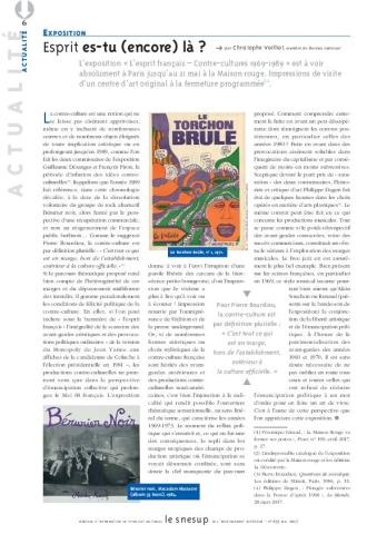 Exposition : Esprit es-tu (encore là) ?, par Christophe Voilliot/N° 655 MAI 2017