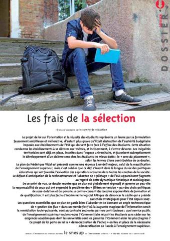 Les frais de la sélection