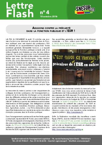 Agissons contre la précarité dans la fonction publique et l'ESR 