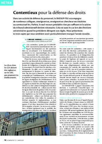 Contentieux pour la défense des droits