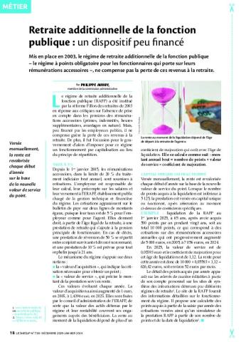 Retraite additionnelle de la fonction publique : un dispositif peu financé
