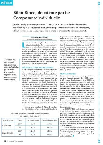 Bilan Ripec, deuxième partie Composante individuelle