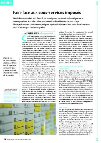 Faire face aux sous-services imposés