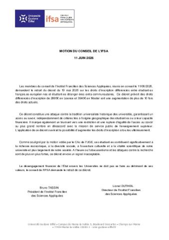 Motions contre les droits différenciés pour les étudiant·es étranger·es extracommunautaires