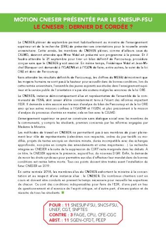 Le CNESER : dernier de cordée ?