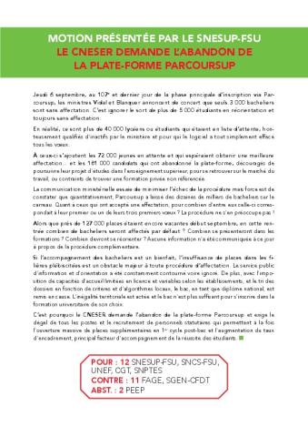 Le CNESER demande l'abandon de la plate-forme Parcoursup