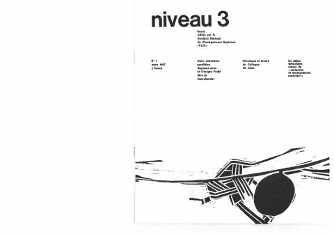 « Niveau 3 », journal du SNESUP, numéros de mars et septembre 1967, mai 1968
