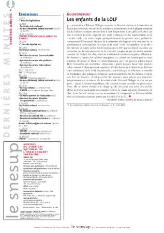 Gouvernement : les enfants de la LOLF, par Christophe Voilliot/N° 656 JUIN 2017