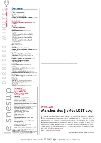 Inter LGBT : marche des fiertés LGBT 2017, par Gérard Lauton/N° 656 JUIN 2017