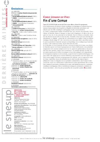 Comue Léonard-de-Vinci : fin d'une comue - Jean Fabbri - N° 651 JANVIER 2017