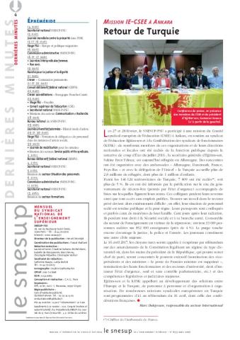 Mission IE-CSEE à Ankara : retour de Turquie, par Marc Delepouve/653 MARS 2017