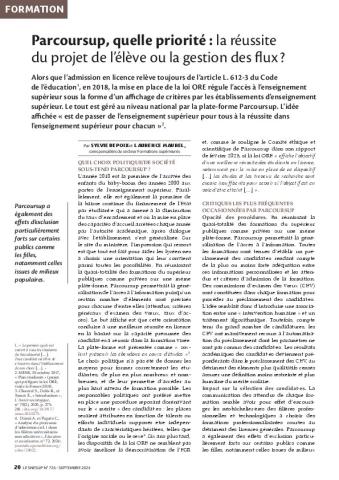 Parcoursup, quelle priorité : la réussite du projet de l’élève ou la gestion des flux ?