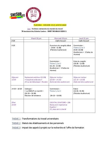 Circulaire pour les délégué.e.s au congrès (version courte)