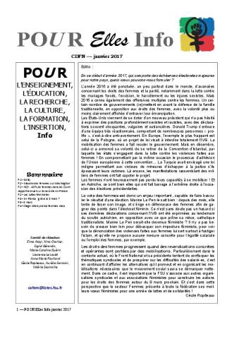 Pour Elles - Janvier 2017