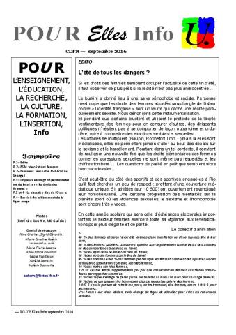 Pour Elles - septembre 2016