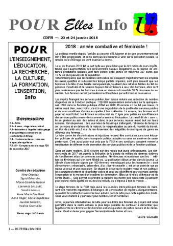 Pour Elles - Janvier 2018