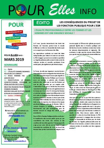 Pour Elles Info - Mars 2019