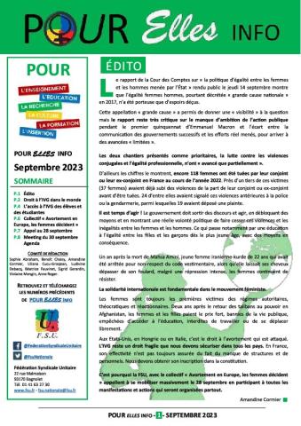 Pour Elles Info - Septembre 2023