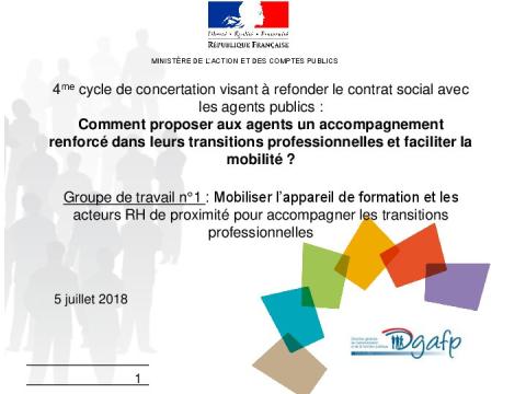 Mobilité professionnelle des agents publics (documents DGAP, juillet 2018)