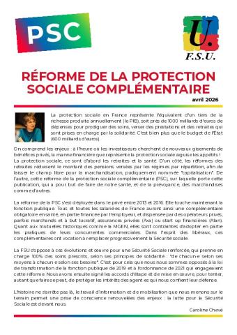 4 pages - Réforme de la protection sociale complémentaire