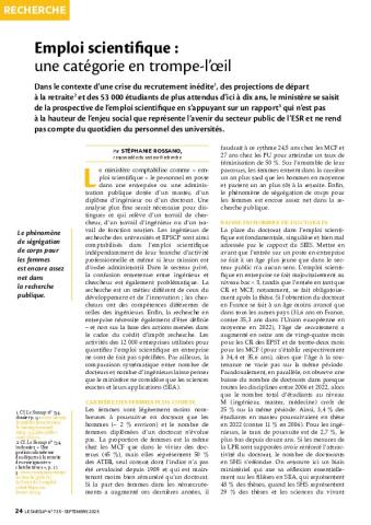 Emploi scientifique : une catégorie en trompe-l’oeil