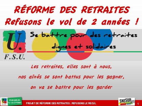 Diaporama Contre la Réforme des retraites 2023