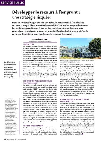 Développer le recours à l’emprunt : une stratégie risquée !
