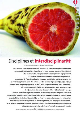 Disciplines et interdisciplinarité