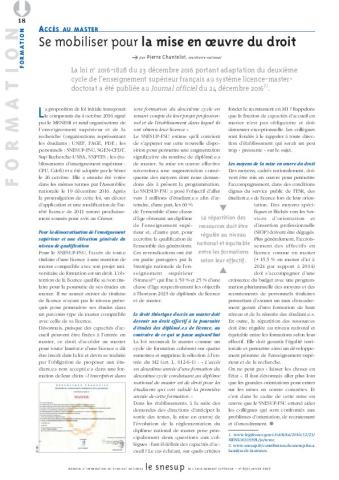 Master, se mobiliser pour la mise en œuvre du droit