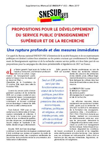 Supplément au mensuel n° 653, mars 2017