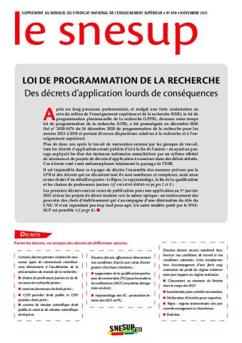 Supplément LPR au mensuel n° 699, novembre 2021