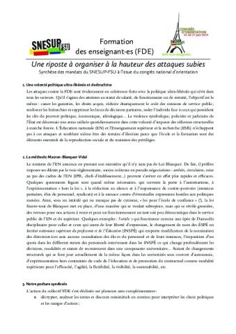 Une riposte à organiser à la hauteur des attaques subies. 