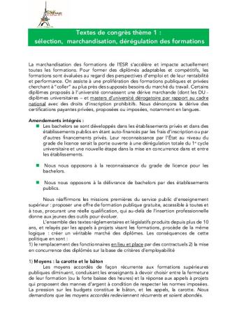 TEXTES DE CONGRES 2019 - Thèmes 1, 3 & 4