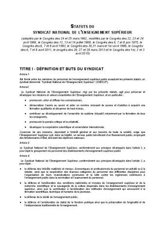 Texte initial statuts SNESUP réordonné et féminisé