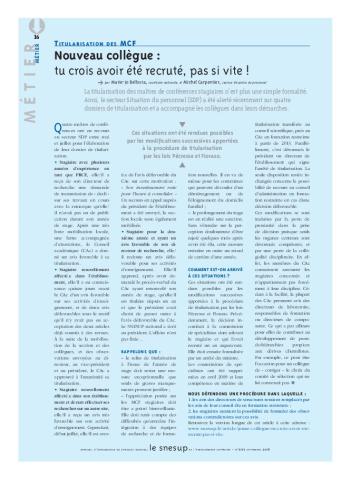 Jeune collègue : tu crois avoir été recruté, pas si vite ! - par Marie-Jo Bellosta et Michel Carpentier