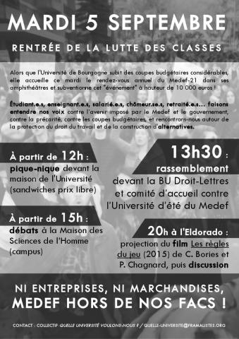 Rentrée sociale : que fait le MEDEF à l’Université ?
