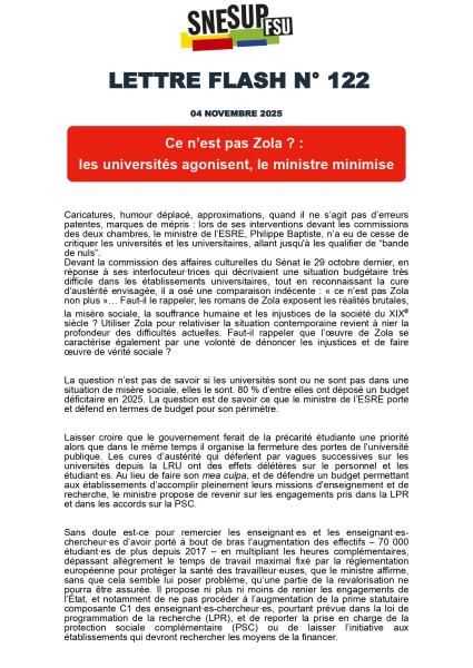 Lettre flash n° 122