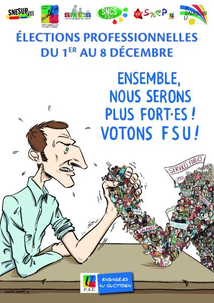 Affiches campagne élections professionnelles 2022 - Votons FSU!