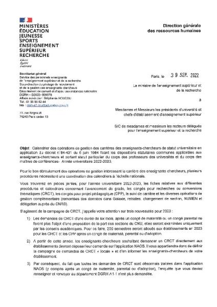 CRCT : le contingent spécifique obtenu pour retour de congé maternité est camouflé !