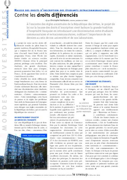 Contre les droits différenciés