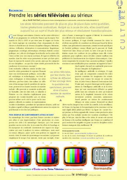 Prendre les séries télévisées au sérieux