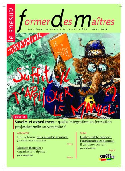 Former des maîtres n° 673, mars 2019