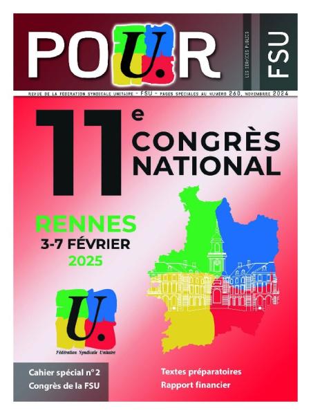Revue POUR - Pages spéciales au n° 260, novembre 2024