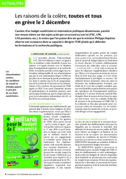 Les raisons de la colère, toutes et tous en grève le 2 décembre