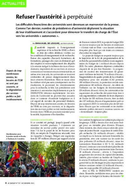 Refuser l’austérité à perpétuité Refuser l’austérité à perpétuité