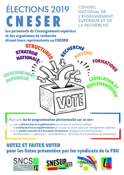 Affiche élections CNESER 2019