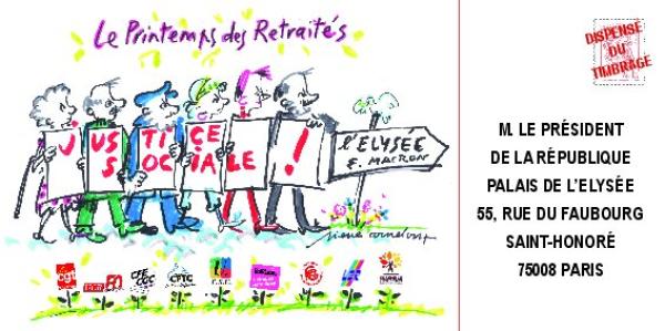  Printemps des Retraités  : Carte-pétition du Groupe des 9 à envoyer au Président de la République - Mars 2019