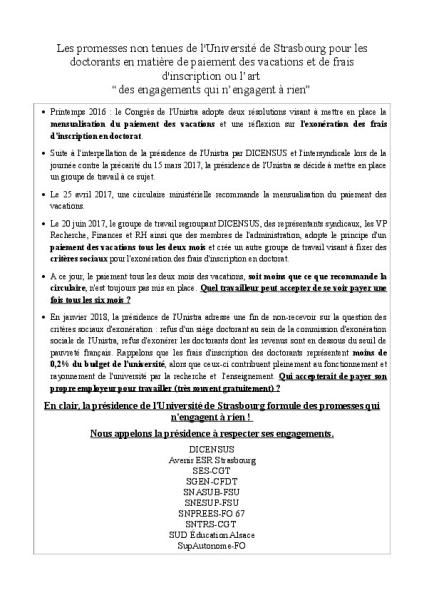 Doctorants : les promesses non tenues de l'Université de Strasbourg