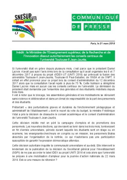 Inédit - Toulouse-II : le MESRI dissout les conseils centraux de l’université